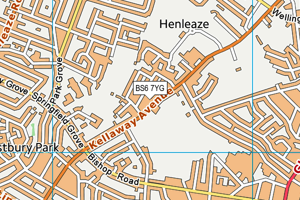 BS6 7YG map - OS VectorMap District (Ordnance Survey) BS6 7YG map - OS VectorMap District (Ordnance Survey)