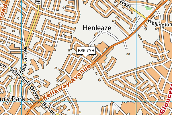 BS6 7YH map - OS VectorMap District (Ordnance Survey) BS6 7YH map - OS VectorMap District (Ordnance Survey)