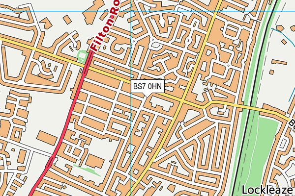 BS7 0HN map - OS VectorMap District (Ordnance Survey)