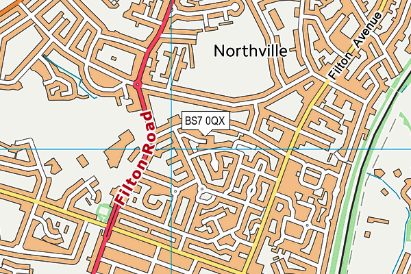 BS7 0QX map - OS VectorMap District (Ordnance Survey) BS7 0QX map - OS VectorMap District (Ordnance Survey)