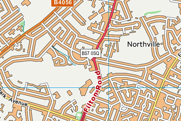 BS7 0SQ map - OS VectorMap District (Ordnance Survey)