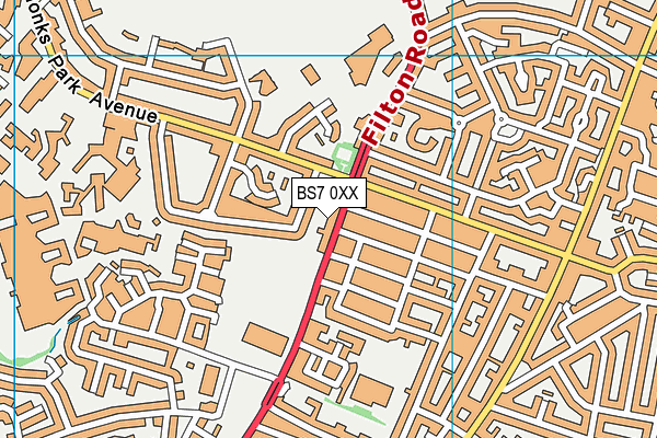 BS7 0XX map - OS VectorMap District (Ordnance Survey)