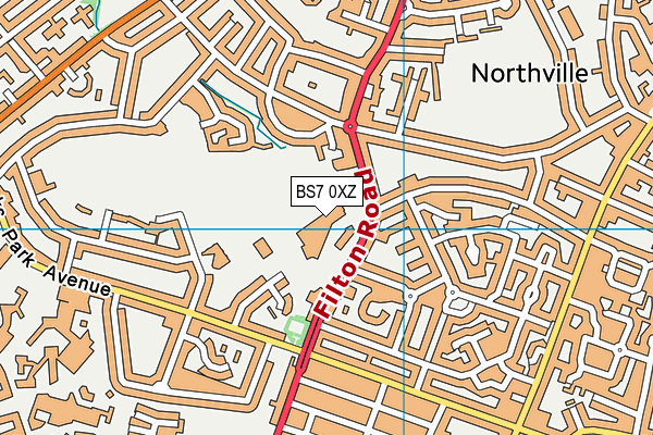 BS7 0XZ map - OS VectorMap District (Ordnance Survey)