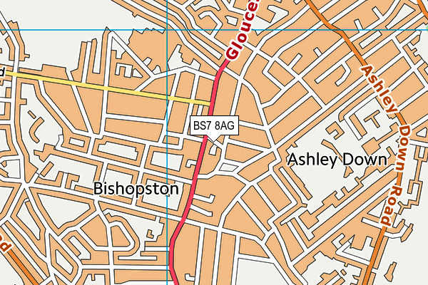 BS7 8AG map - OS VectorMap District (Ordnance Survey) BS7 8AG map - OS VectorMap District (Ordnance Survey)