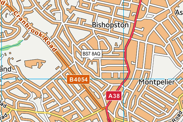 BS7 8AQ map - OS VectorMap District (Ordnance Survey) BS7 8AQ map - OS VectorMap District (Ordnance Survey)