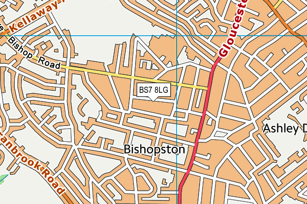 BS7 8LG map - OS VectorMap District (Ordnance Survey) BS7 8LG map - OS VectorMap District (Ordnance Survey)