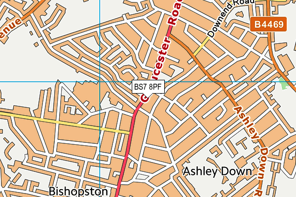 BS7 8PF map - OS VectorMap District (Ordnance Survey)
