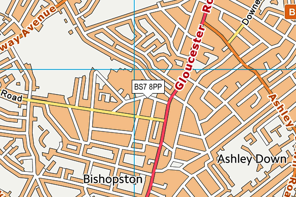 BS7 8PP map - OS VectorMap District (Ordnance Survey) BS7 8PP map - OS VectorMap District (Ordnance Survey)