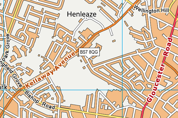 BS7 8QG map - OS VectorMap District (Ordnance Survey) BS7 8QG map - OS VectorMap District (Ordnance Survey)