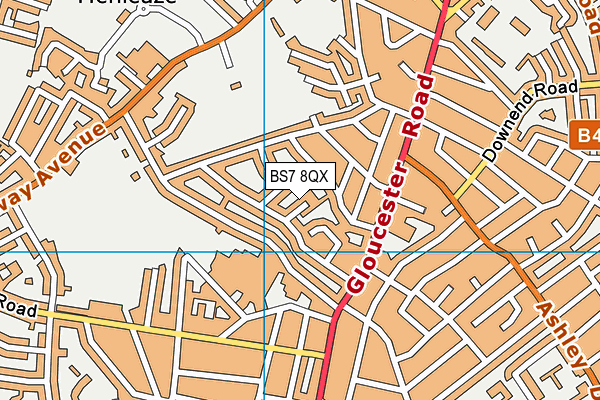 BS7 8QX map - OS VectorMap District (Ordnance Survey) BS7 8QX map - OS VectorMap District (Ordnance Survey)