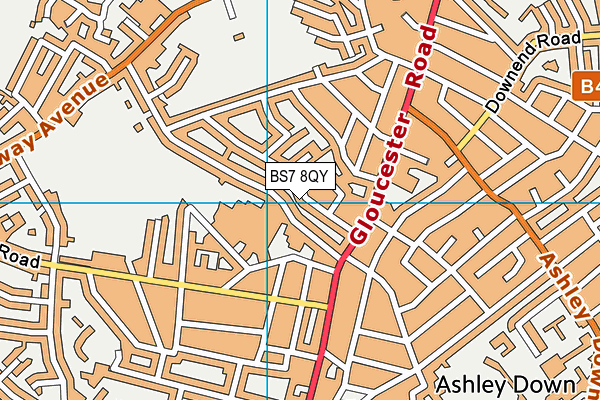 BS7 8QY map - OS VectorMap District (Ordnance Survey) BS7 8QY map - OS VectorMap District (Ordnance Survey)