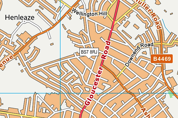 BS7 8RJ map - OS VectorMap District (Ordnance Survey) BS7 8RJ map - OS VectorMap District (Ordnance Survey)
