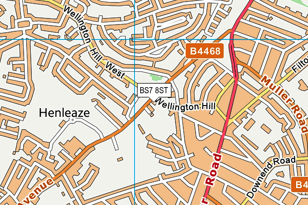 BS7 8ST map - OS VectorMap District (Ordnance Survey) BS7 8ST map - OS VectorMap District (Ordnance Survey)
