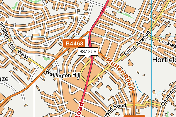 BS7 8UR map - OS VectorMap District (Ordnance Survey) BS7 8UR map - OS VectorMap District (Ordnance Survey)