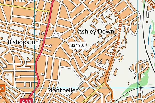 BS7 9DJ map - OS VectorMap District (Ordnance Survey) BS7 9DJ map - OS VectorMap District (Ordnance Survey)