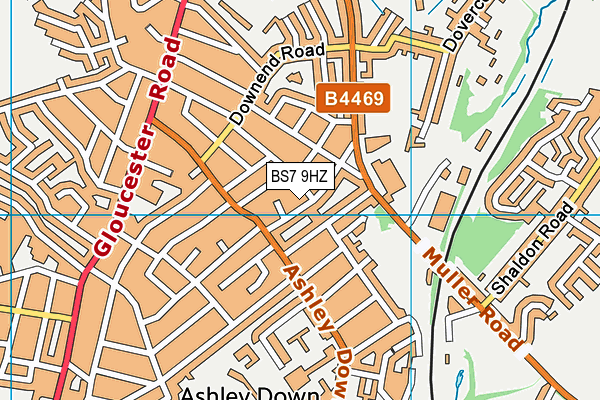 BS7 9HZ map - OS VectorMap District (Ordnance Survey) BS7 9HZ map - OS VectorMap District (Ordnance Survey)