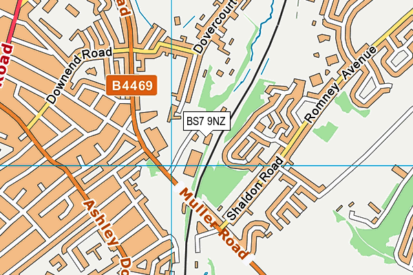 BS7 9NZ map - OS VectorMap District (Ordnance Survey) BS7 9NZ map - OS VectorMap District (Ordnance Survey)