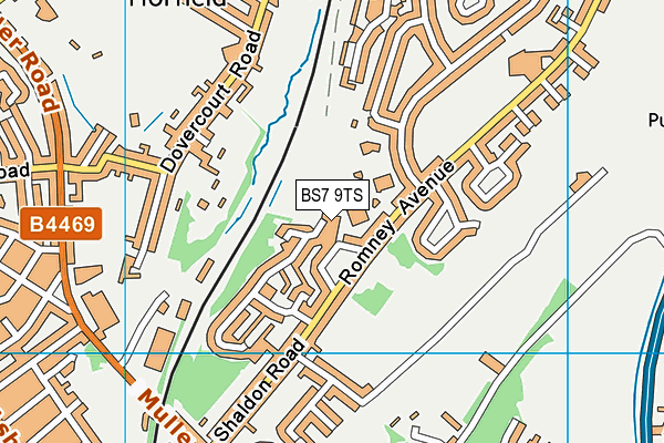 BS7 9TS map - OS VectorMap District (Ordnance Survey) BS7 9TS map - OS VectorMap District (Ordnance Survey)