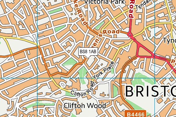 BS8 1AB map - OS VectorMap District (Ordnance Survey) BS8 1AB map - OS VectorMap District (Ordnance Survey)