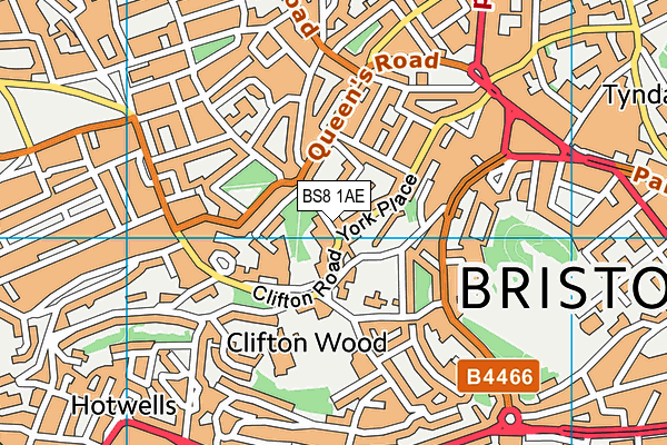 BS8 1AE map - OS VectorMap District (Ordnance Survey) BS8 1AE map - OS VectorMap District (Ordnance Survey)