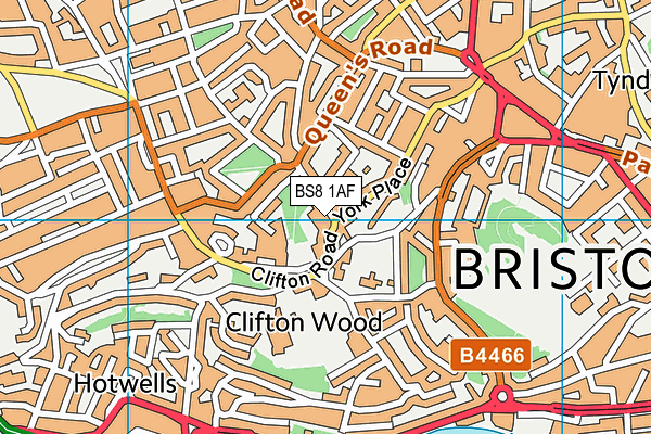 BS8 1AF map - OS VectorMap District (Ordnance Survey) BS8 1AF map - OS VectorMap District (Ordnance Survey)