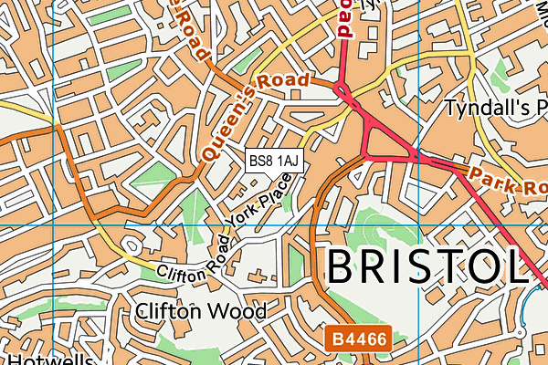 BS8 1AJ map - OS VectorMap District (Ordnance Survey) BS8 1AJ map - OS VectorMap District (Ordnance Survey)
