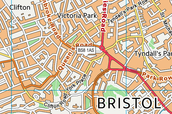 BS8 1AS map - OS VectorMap District (Ordnance Survey) BS8 1AS map - OS VectorMap District (Ordnance Survey)