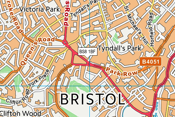 BS8 1BF map - OS VectorMap District (Ordnance Survey) BS8 1BF map - OS VectorMap District (Ordnance Survey)