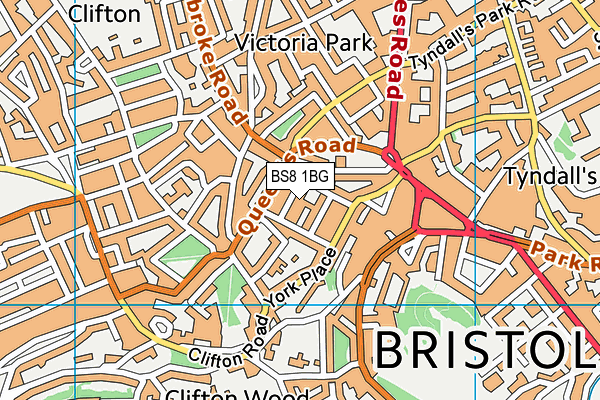 BS8 1BG map - OS VectorMap District (Ordnance Survey) BS8 1BG map - OS VectorMap District (Ordnance Survey)