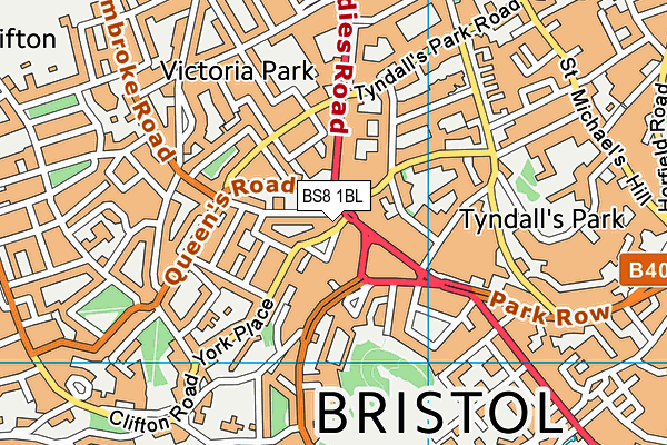 BS8 1BL map - OS VectorMap District (Ordnance Survey) BS8 1BL map - OS VectorMap District (Ordnance Survey)