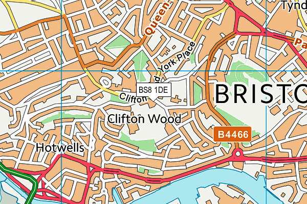 BS8 1DE map - OS VectorMap District (Ordnance Survey) BS8 1DE map - OS VectorMap District (Ordnance Survey)