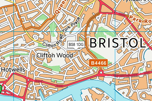 BS8 1DG map - OS VectorMap District (Ordnance Survey) BS8 1DG map - OS VectorMap District (Ordnance Survey)