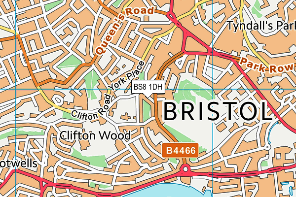 BS8 1DH map - OS VectorMap District (Ordnance Survey) BS8 1DH map - OS VectorMap District (Ordnance Survey)