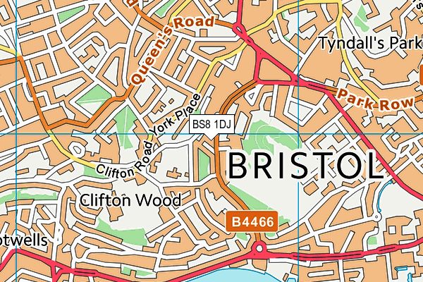 BS8 1DJ map - OS VectorMap District (Ordnance Survey) BS8 1DJ map - OS VectorMap District (Ordnance Survey)