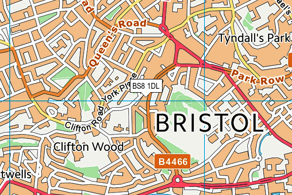 BS8 1DL map - OS VectorMap District (Ordnance Survey) BS8 1DL map - OS VectorMap District (Ordnance Survey)