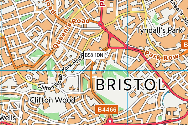 BS8 1DN map - OS VectorMap District (Ordnance Survey) BS8 1DN map - OS VectorMap District (Ordnance Survey)