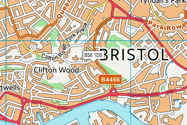 BS8 1DS map - OS VectorMap District (Ordnance Survey) BS8 1DS map - OS VectorMap District (Ordnance Survey)