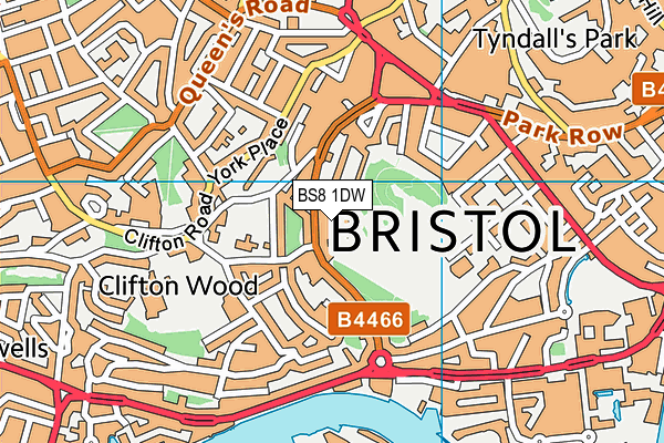 BS8 1DW map - OS VectorMap District (Ordnance Survey) BS8 1DW map - OS VectorMap District (Ordnance Survey)