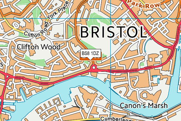 BS8 1DZ map - OS VectorMap District (Ordnance Survey) BS8 1DZ map - OS VectorMap District (Ordnance Survey)