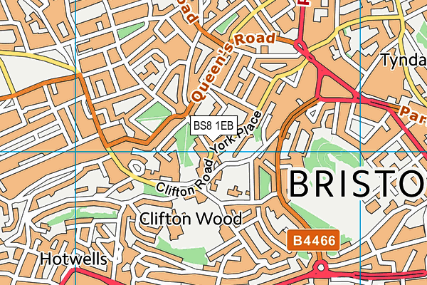 BS8 1EB map - OS VectorMap District (Ordnance Survey) BS8 1EB map - OS VectorMap District (Ordnance Survey)