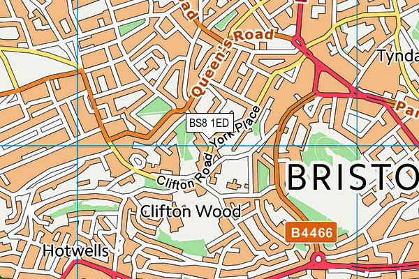 BS8 1ED map - OS VectorMap District (Ordnance Survey) BS8 1ED map - OS VectorMap District (Ordnance Survey)