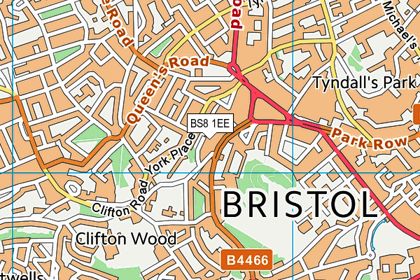 BS8 1EE map - OS VectorMap District (Ordnance Survey) BS8 1EE map - OS VectorMap District (Ordnance Survey)