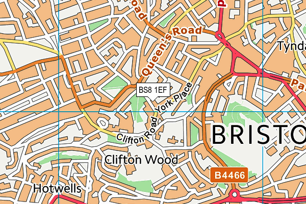 BS8 1EF map - OS VectorMap District (Ordnance Survey) BS8 1EF map - OS VectorMap District (Ordnance Survey)