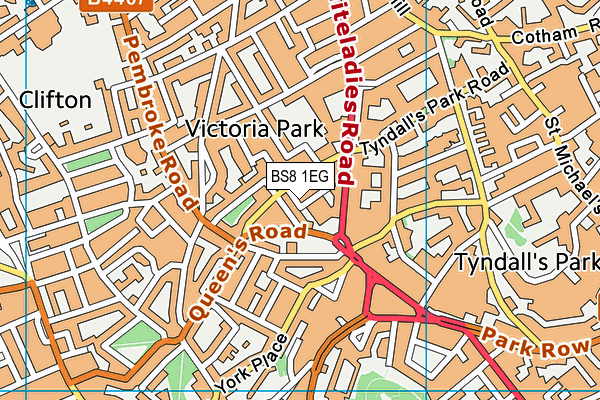 BS8 1EG map - OS VectorMap District (Ordnance Survey) BS8 1EG map - OS VectorMap District (Ordnance Survey)