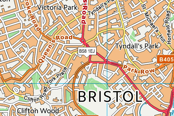 BS8 1EJ map - OS VectorMap District (Ordnance Survey) BS8 1EJ map - OS VectorMap District (Ordnance Survey)