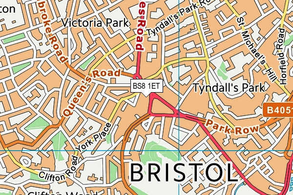 BS8 1ET map - OS VectorMap District (Ordnance Survey) BS8 1ET map - OS VectorMap District (Ordnance Survey)