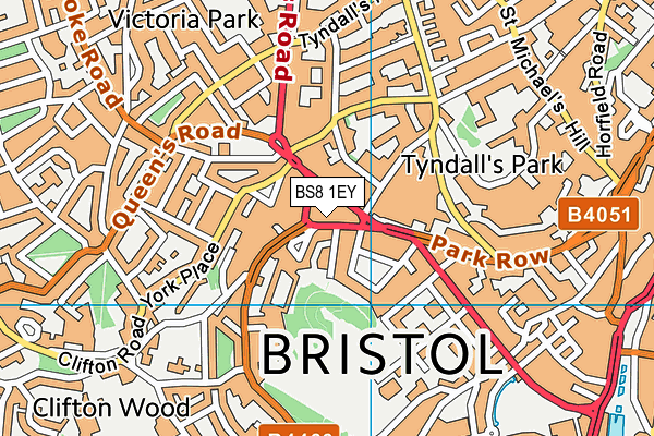 BS8 1EY map - OS VectorMap District (Ordnance Survey) BS8 1EY map - OS VectorMap District (Ordnance Survey)