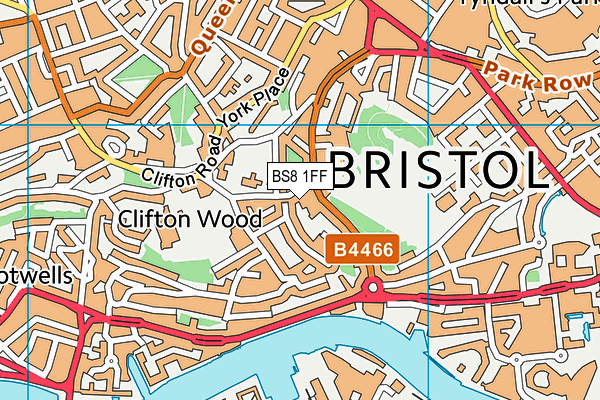 BS8 1FF map - OS VectorMap District (Ordnance Survey) BS8 1FF map - OS VectorMap District (Ordnance Survey)