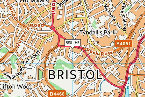 BS8 1HF map - OS VectorMap District (Ordnance Survey) BS8 1HF map - OS VectorMap District (Ordnance Survey)