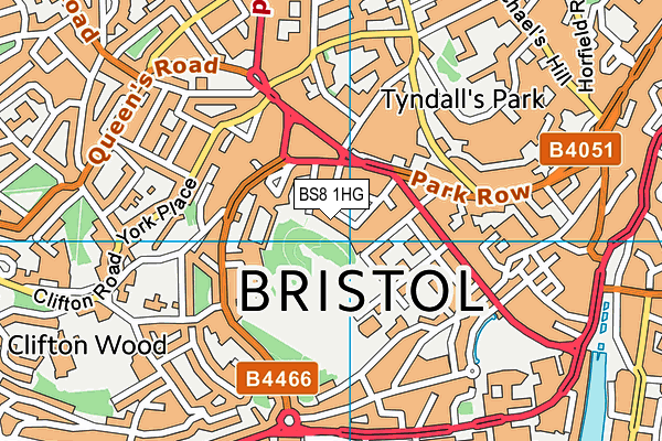 BS8 1HG map - OS VectorMap District (Ordnance Survey) BS8 1HG map - OS VectorMap District (Ordnance Survey)